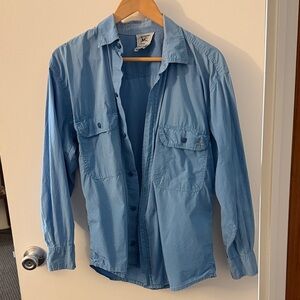 Men's Sky Blue Casual Button Down Shirt